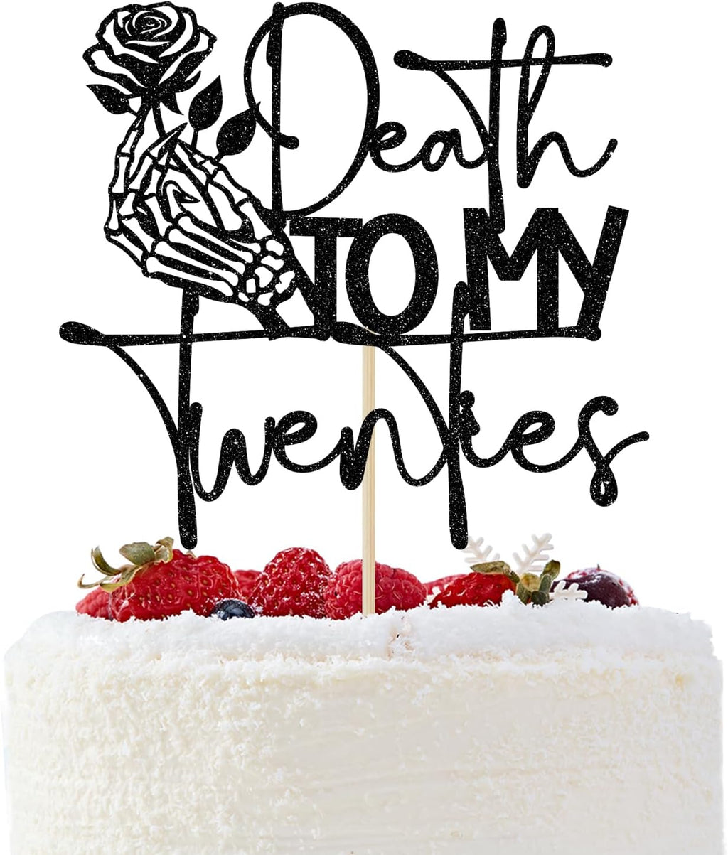 Death to My Twenties Cake Topper, Rip Twenties Decorations, Funeral Birthday Party Decor, Rip to My 20s, 30th Birthday Party Decorations, Black Glitter