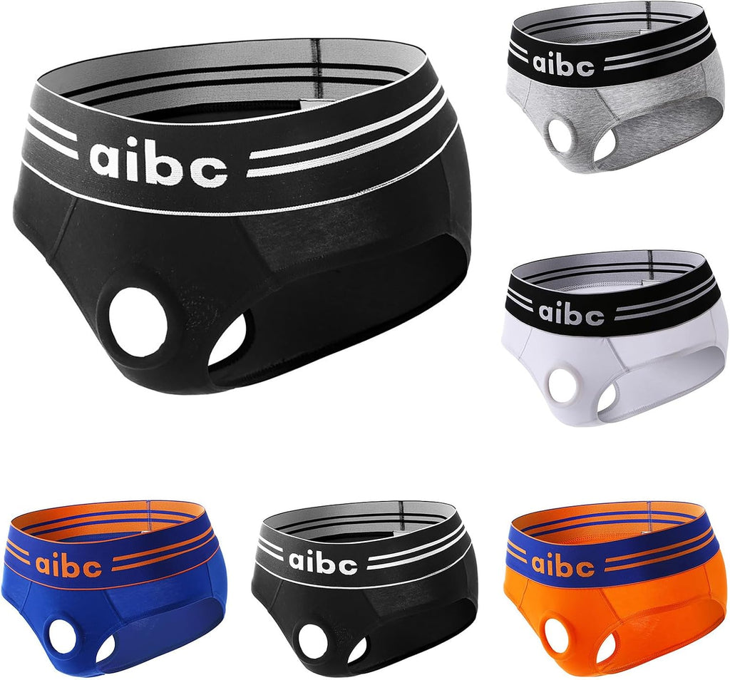 Straight Men's Exotic Boxer Shorts Underwear Gay Sexy Open Front Panties Briefs Hollow Pouch Trunks Cut Out Bikini Trunks