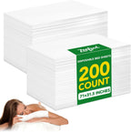 200Pcs Disposable Massage Table Sheets 31.5" x 71" Non-Woven Fabric massage table cover for Hygiene and Comfort in Tattoo,Spa Treatments, Breathable and Durable Sheets(White)