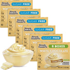 Simply Desserts White Chocolate Instant Pudding, Sugar-Free, 6-Pack – Healthy Dessert, Keto Snacks, Vegan & Diabetic-Friendly, Kosher, 1.7 Oz Ea