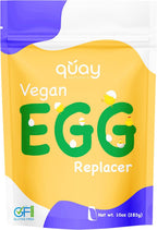 Quay Naturals Vegan Egg Replacer, 10 oz (Pack of 1) - Non GMO, Gluten free, Paleo Friendly, Vegan Egg Substitute