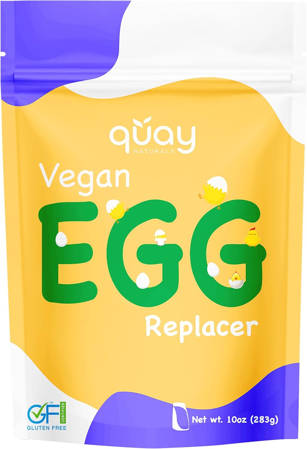 Quay Naturals Vegan Egg Replacer, 10 oz (Pack of 1) - Non GMO, Gluten free, Paleo Friendly, Vegan Egg Substitute