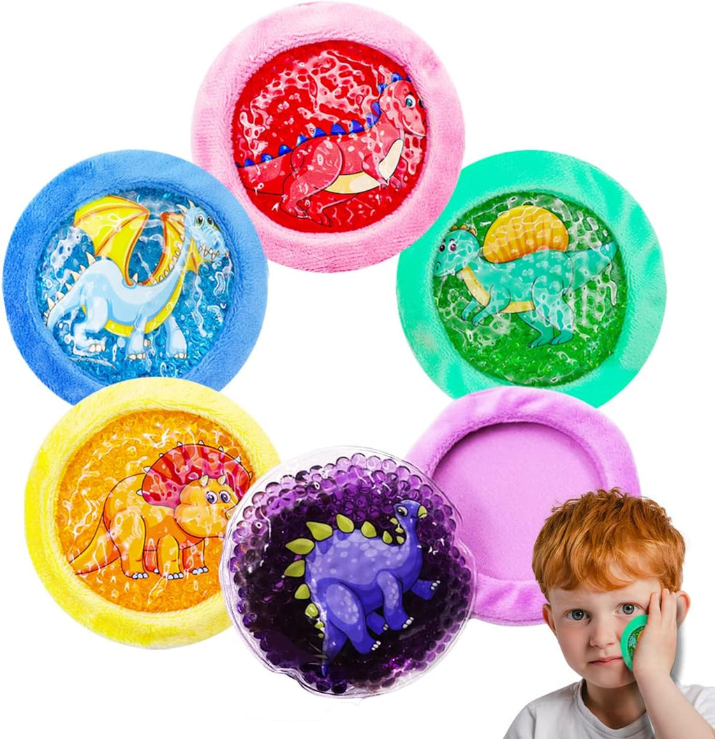 Kids Ice Pack, Hot or Cold Pack Gel Cooling Pad, Reusable for Injuries Medical Health,Swelling and Pain Relief, Tired Eyes, Child Injury, Headache, Sinus Relief (Dinosaur Ice Pack)