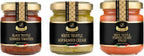 La Rustichella - Italian Truffle Bruschetta Essentials Set - White Truffle Asparagus Spread 3.2 oz, Black Truffle Sun Dried Tomatoes Spread 3.2 oz & White Truffle Pumpkin Spread 3.2