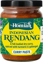 Homiah Rendang Curry Paste, 4 Oz – Vegan, Gluten-Free, Non-GMO Indonesian Curry Paste, Thai Essentials for Kitchen – Premium Rendang Thai Paste for Authentic Asian Dishes (1 Jar)