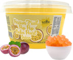 Fusion Select Boba Bursting Bobaz Popping Bobaz Pearls Fruit Tea Snack Toppings (490 Grams, PassionFruit)