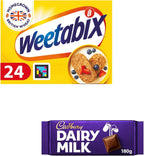 Weetabix Original Wholegrain Wheat Breakfast Cereal Biscuits with Cadbury Dairy Milk Chocolate Bar 180g, TikTok Viral Combo
