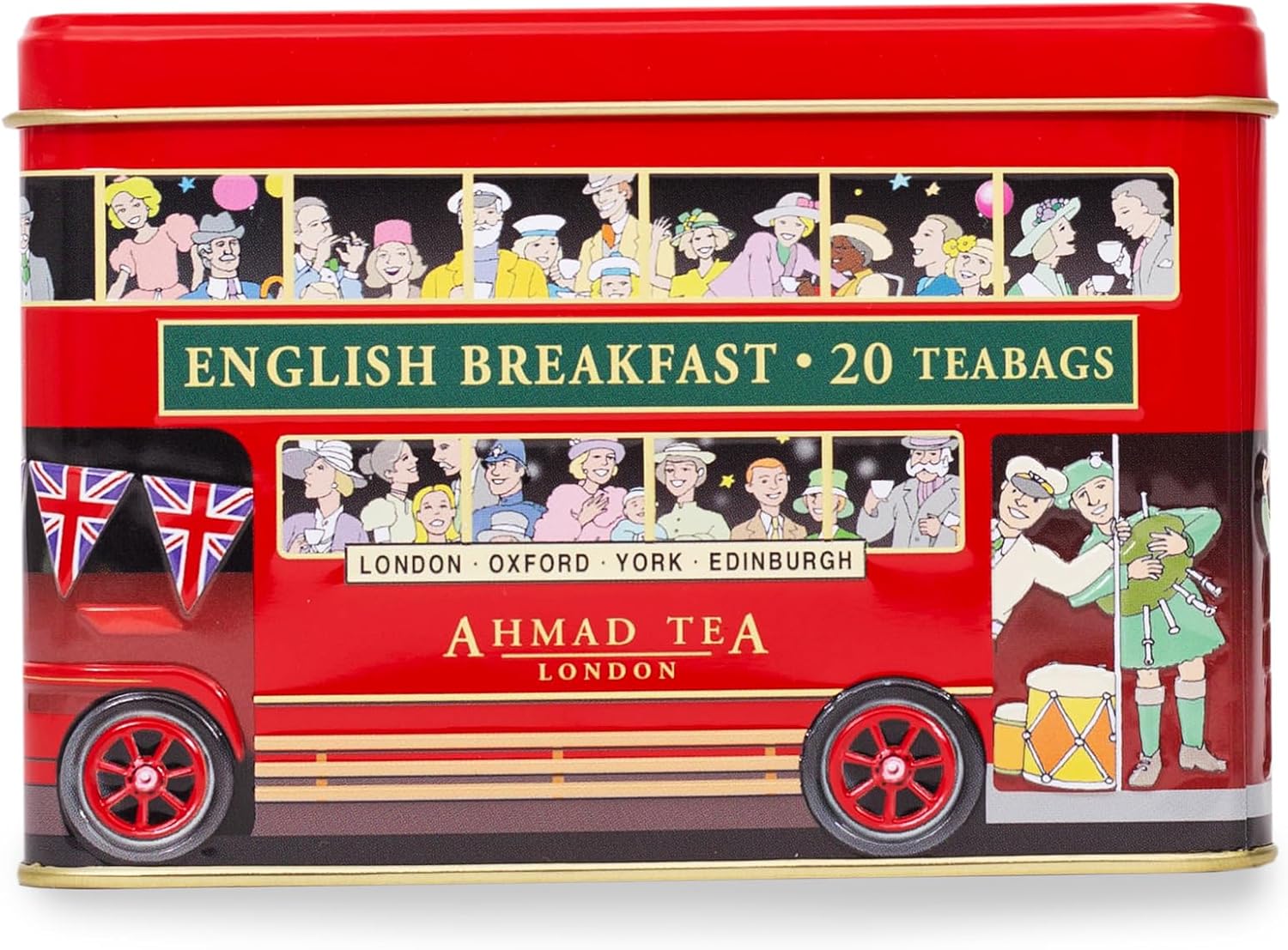 Ahmad Tea London Bus Gift Tin, English Afternoon, 20 Count Tin