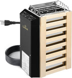 2KW 110V Sauna Heater with Plug, No Need for Wiring, Plug and Play, 100 Cu.Ft. Heated Area, Electric Sauna Heater with 3h Timera and Internal Temperature Control, Suitable for Small Sauna Rooms