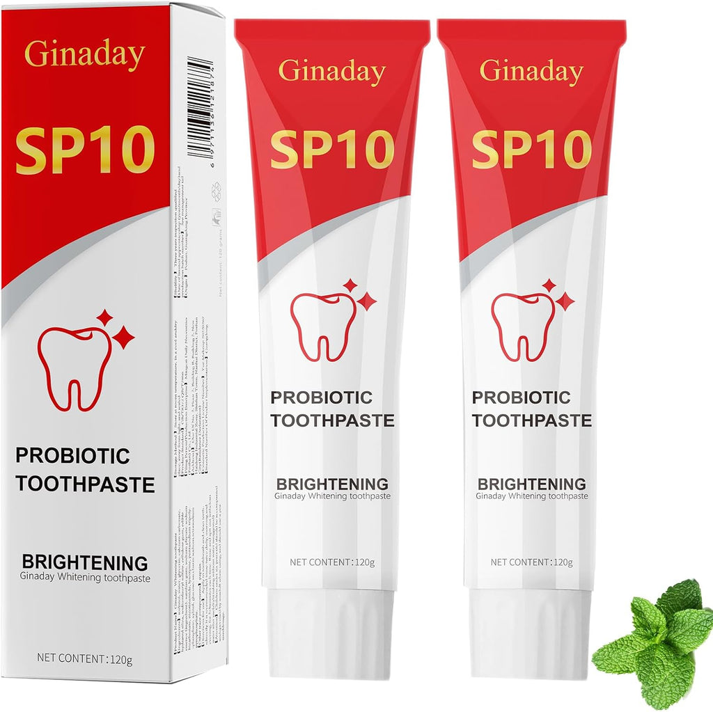 2 Pcs SP10 Probiotic Whitening Toothpaste, Deep Cleaning Care Remove Yellow Tooth Stains, with Probiotic Oral Health Management, Fresh Breath.