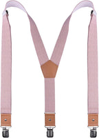 Suspenders for Men Adjustable Y Back Elastic with Strong Clips