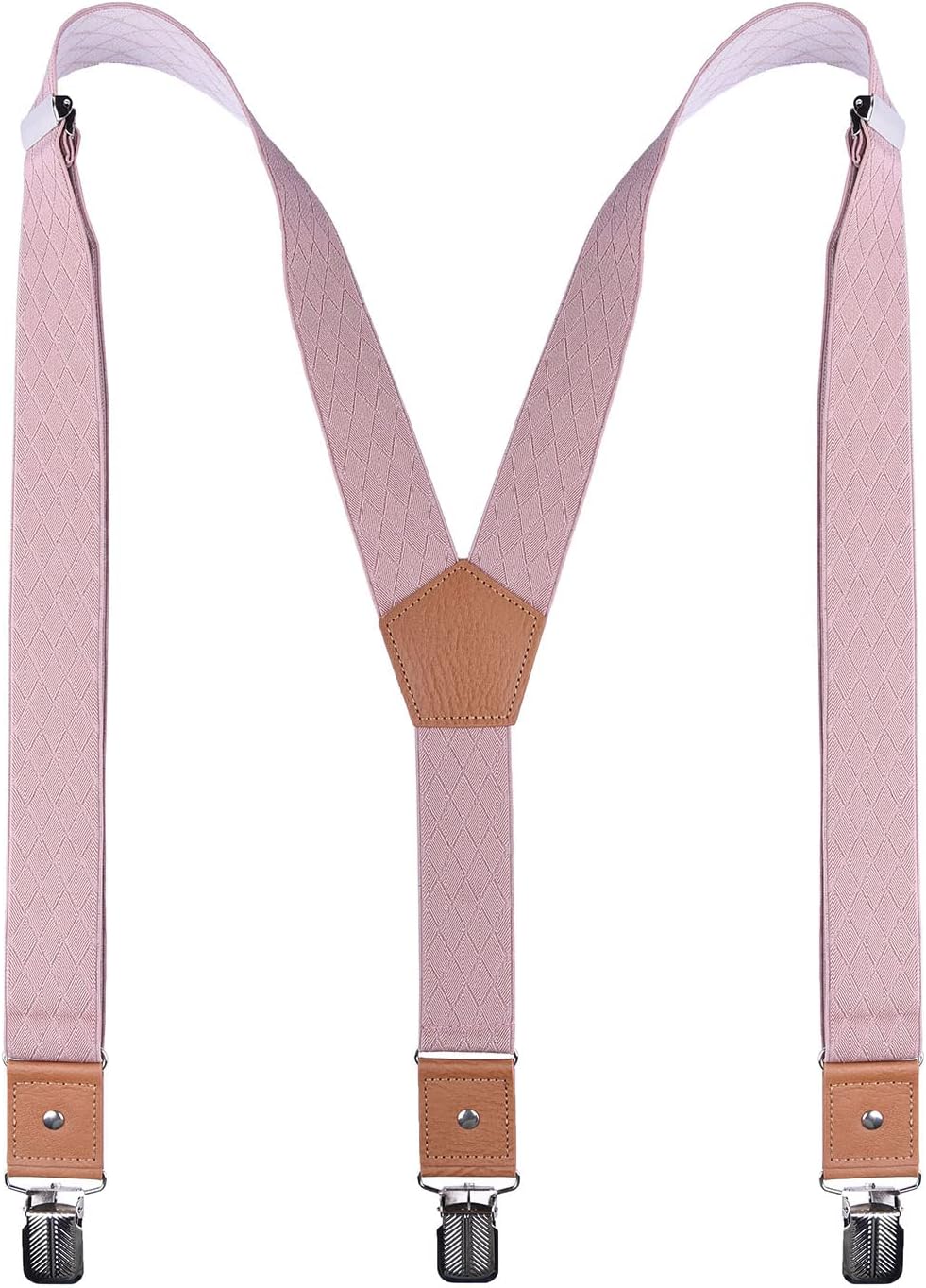 Suspenders for Men Adjustable Y Back Elastic with Strong Clips