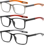 Reading Glasses for Men TR90 Sporty Design Blue Light Blocking Reader Flexible Comfortable Lightweight
