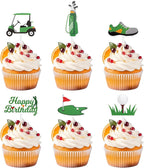 36pcs Golf Cupcake Toppers Kit, Trophy Golf Ball Shoes Carts Bag Lawn Cupcake Picks Golf Sports Themed Birthday Party Supplies Decorations Decor for Men Baby Shower Birthday Gatherings