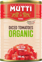 Mutti Organic Diced Tomatoes (Polpa Pezzi), 14 oz. | 6 Pack | Italy’s #1 Brand of Tomatoes | Fresh Taste for Cooking | Canned Tomatoes | Vegan Friendly & Gluten Free | No Additives or Preservatives