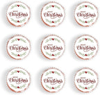 40 Pcs Edible Merry Christmas Cupcake Toppers Wafer Paper Picks for Baby Shower, Christmas Party, New Year Holiday Party Supplies