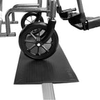 KMINA Wheelchair Door Threshold Ramp Thin, Non-Slip Surface, Rubber, Black, Patented