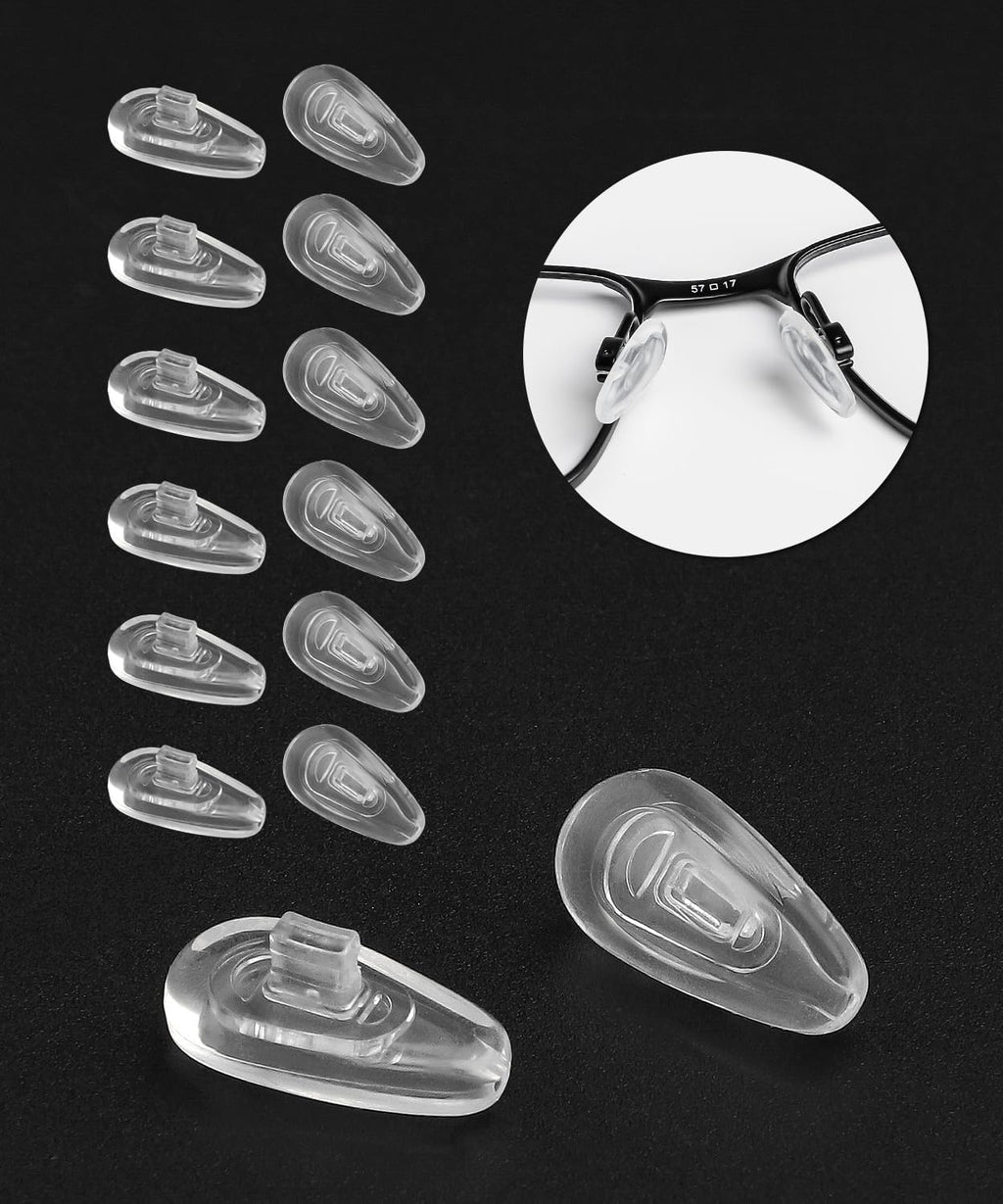 6 Pairs Nose Pad Replacement for Oakley Extender OX3249 Eyeglasses Frame, Silicone Soft Clear Nose Cushion