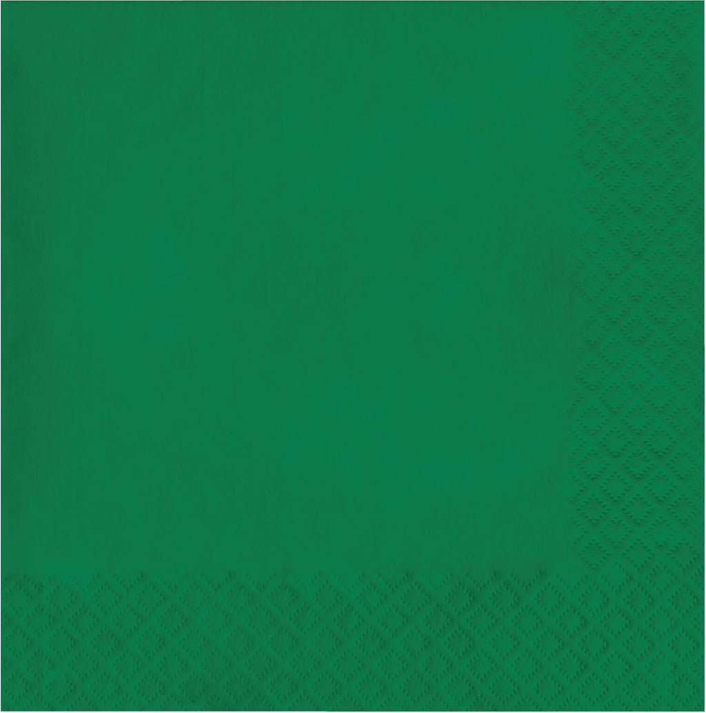 Creative Converting Touch of Color 2-Ply 50 Count Paper Lunch Napkins, Emerald Green