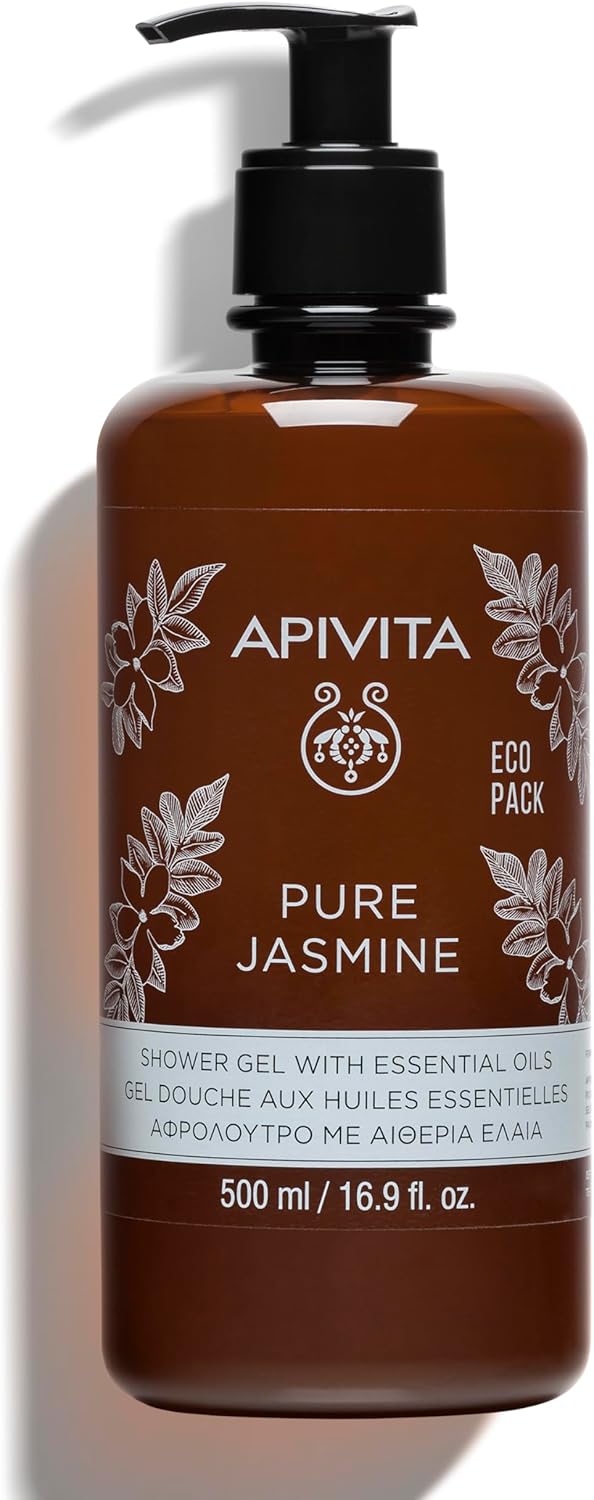 APIVITA Pure Jasmine Shower Gel | Gently Cleanses, Hydrates & Preserves Skin's Moisture with Jasmine & Propolis