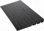VEVOR 3" Rise Rubber Threshold Ramp, 3 Channels Cord Cover Door Ramp, No-Slip Surface, 2200 Lbs Load Capacity Rubber Ramp for for Home Doorways Driveways Curb Home Steps, 41.8" L x 24" W x 3" H