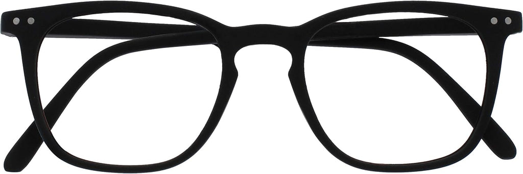 OPULIZE BEX Reading glasses for Women Men, Large Designer Style Sturdy frame with Spring Hinges,Matt Black +2.5 (Pack of 1)