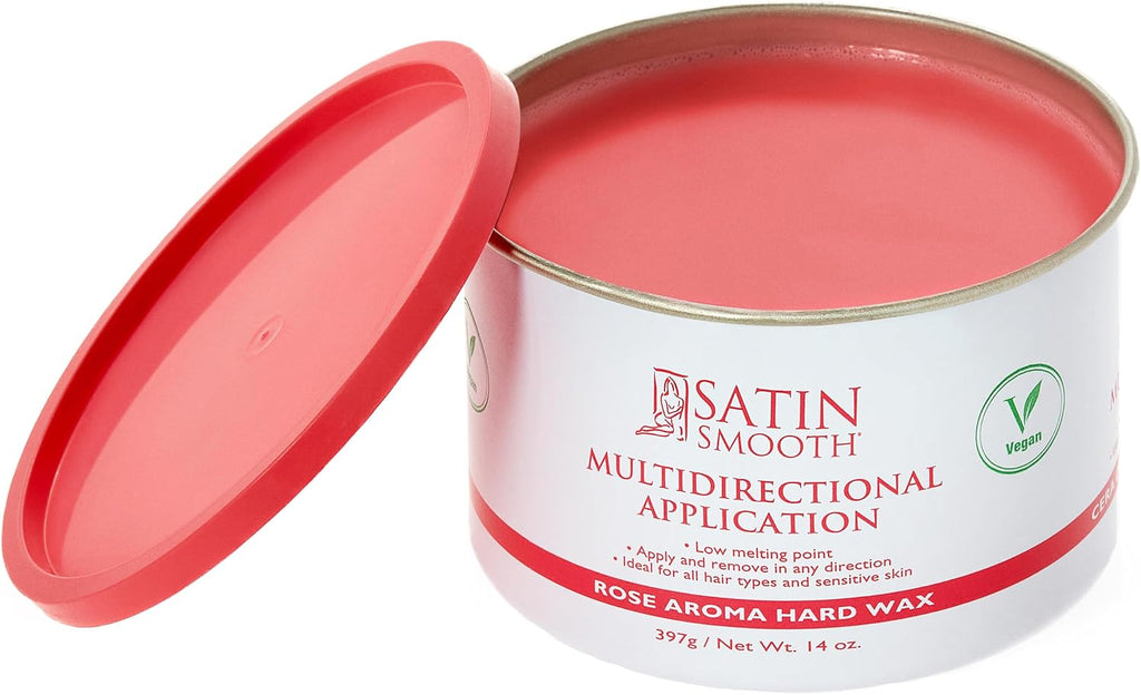 Satin Smooth Ruby Rose Hard Wax with Rose Aroma 14oz