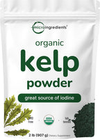 Organic Kelp Powder, 2lbs | Sustainably US Grown, Raw Ascophyllum Nodosum Source | Rich in Iodine for Thyroid Support, Body Scrubs, & Skin Care | Sea Vegetable | Non-GMO, Vegan