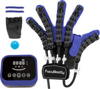 Hand Rehabilitation Robot Gloves Mobility Finger Training Equipment for Hemiplegia Stroke Cerebral Palsy Patient with USB Chargeable Left Hand (Blue Size M)