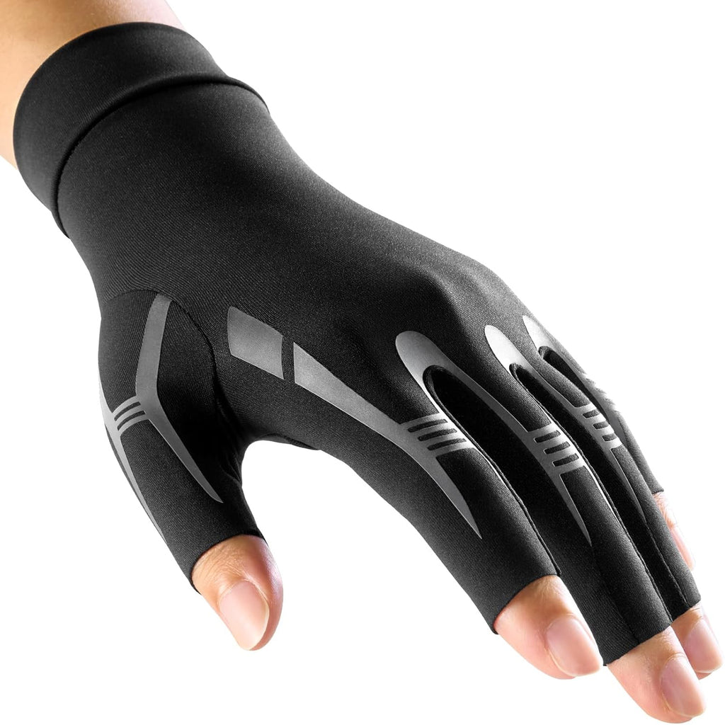 FREETOO Hand Compression Gloves for Swelling, Neuropathy, Arthritis Gloves for Women for Pain, Typing, Sleeping, Carpal Tunnel Gloves with Grip for Daily Use Fits Palm 6.5''-7'' Black XS