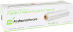 Restaurantware RW Base 12 Inch x 2000 Feet Cling Wrap 1 Roll Microwavable Cling Film - With Removable Slide-Cutter Clear Plastic Food Wrapping Film Securely Seal And Keep Food Fresh