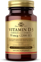 Solgar Vitamin D3 (Cholecalciferol) 55 mcg (2200 IU), 50 Vegetable Capsules - Helps Maintain Healthy Bones & Teeth - Immune System Support - Non-GMO, Gluten Free, Dairy Free, Kosher - 50 Servings