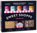 Urban Accents Movie Night Sweet Shoppe Gift Set Collection-Popcorn Seasoning Variety Pack (set of 8) - 3 Non-GMO Popcorn Kernel Packs and 5 Gourmet Popcorn Snack Seasonings