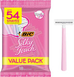 BIC Silky Touch Women's Disposable Razors, 2 Blades For a Sensitive, Soothing and Comfortable Shave, 18-Count