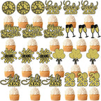 24 PCS Happy New Year Cupcake Toppers, Glitter 2026 Cupcake Picks Balloon Fireworks Clock Hello 2026,for Cheers to 2026 New Year Theme Party Decorations,Christmas,New Years Eve Party Decoration