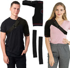 Adjustable Shoulder Brace for Women & Men,Shoulder Pain Relief & Sports Protection，Rotator Cuff Compression Sleeve With replacement straps -One Size Fits Most (Black)