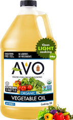 AVO ORGANIC VEGETABLE Oil, 64 Fl-oz (Half a Gallon) NO preservatives added