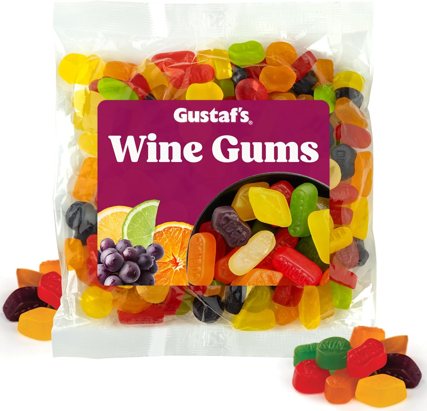 Gustaf's Wine Gums - 2.2lb Bag - Wine Flavored Candy - Gourmet Gummies for Adults - Gummies Candy Treat
