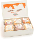 Valley Fudge, Caramel Lover’s Gift Box, Fresh Artisan Fudge, Real Butter, Bulk Gourmet Candy, Individually Wrapped, Birthday, Thank You, Housewarming Gift, 4 oz, 6 Pieces, One and a Half Pounds
