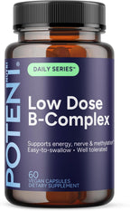 Low Dose B-Complex - 60 Capsules - Complete Daily Support - Well Tolerated, Easy to Swallow - Supports Energy & Wellness