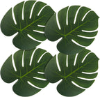 ATFL Artificial Palm Leaves,50 Pcs Big Leaf Placemat, Green Palm Leaves Party Decorations,Tropical Table Decor, Hawaiian Leaves Decor,Safari Leaves Decoration