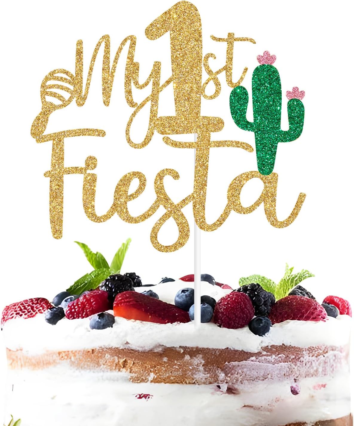 My 1st Fiesta Cake Topper, Taco Bout One, Uno, Mexican Theme Baby's 1st Birthday Party Decorations