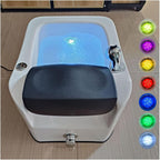 Pedicure Foot Spa,Acrylic Massage Footbath,Portable Bathtub Pedicure Bowl,Foot spa with Heat and Massage and Colorful Lamp Jets,with Automatic Drain Pump,Large Size Soak Tub Bath I