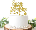 Soon to Be Mr & Mrs Cake Topper for Wedding, Golden Glitter Bride Shower Cake Decoratin for Bride and Groom, Just Married, Engagement/Wedding Party Supplies