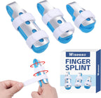 Finger Splint, 3pcs Finger Brace Joint Stabilizer Knuckle Immobilization with Soft Foam Interior, Broken Finger Splints Fit for Thumb/Middle/Ring/Index/Pinky Finger (3, Mixed)