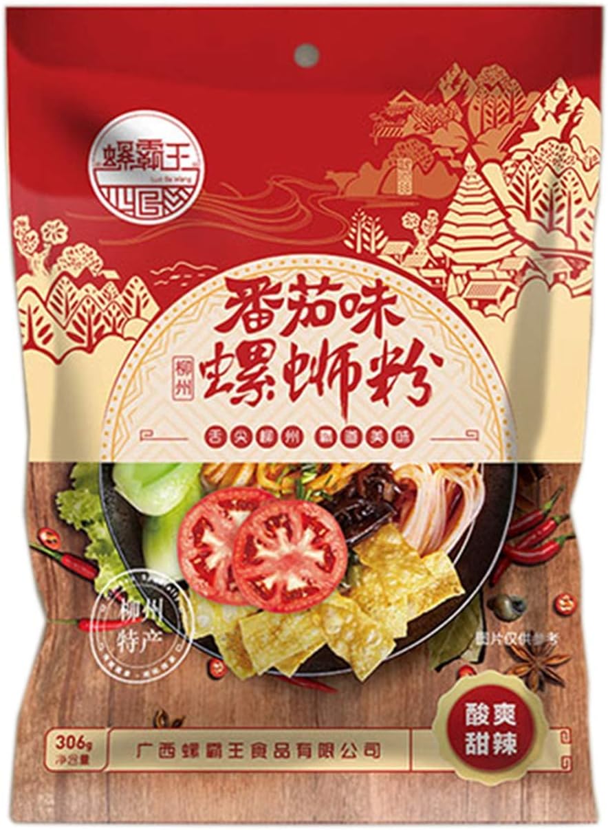 Luo Ba Wang Liu Zhou Snail Powder (Luo Si Fen)9.88OZ (Tomato, 1 PACK)