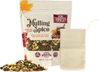 Olde Tradition Mulling Spices for Apple Cider, Mulled Wine Spices Kit, 4oz Traditional Mulled Spice Mix with Muslin Bag for Steeping Stovetop Simmer Pot Hot Toddy Tea Christmas Glühwein Holiday Drink