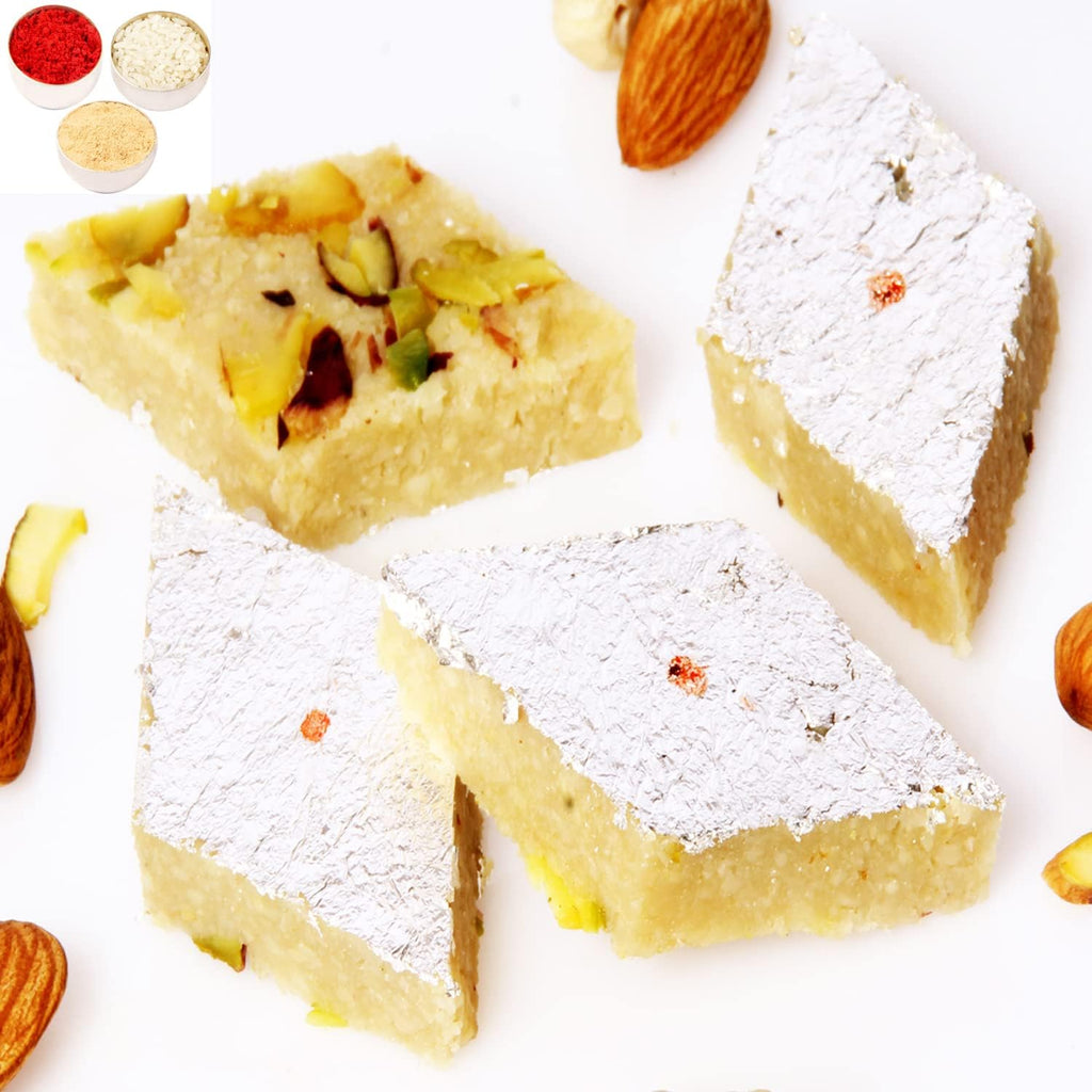 Ghasitaram Gifts Bhaidooj Gifts for Brothers - Pure BADAM KATLI 400 GMS