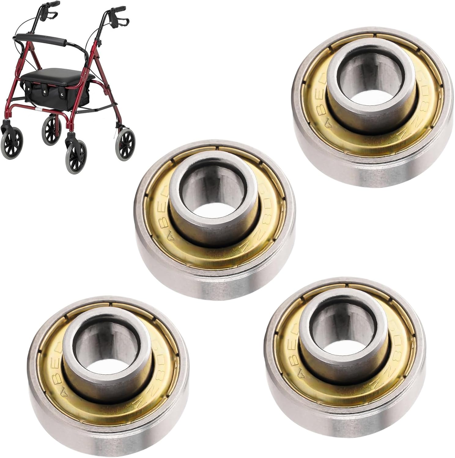 Rollator Caster Wheel Bearings Wheelchair Front Wheel Bearings, Replacement Parts for Rollator,Transport Chairs,Wheelchair