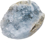 mookaitedecor Natural Celestite Mineral Crystal Geode Cluster Specimen Stone for Crystals Healing Reiki Home Decoration(0.2lb-0.3lb)